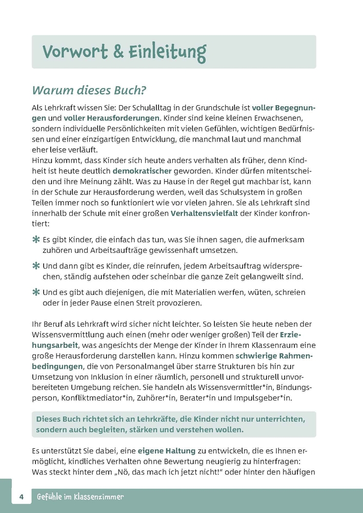 Gefühle im Klassenzimmer - Strategien für herausforderndes Verhalten und kindgerechte Kommunikation in der Grundschule