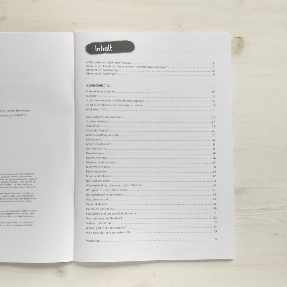 Mein Kalender- und Jahreskreis-Lapbook Mein Kalender- und Jahreskreis-Lapbook