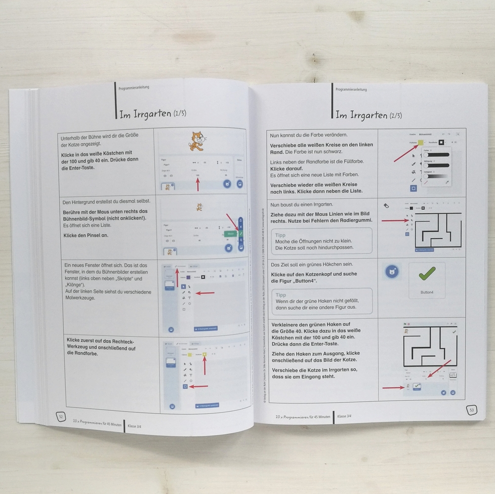 20 x Programmieren für 45 Minuten – Klasse 3/4