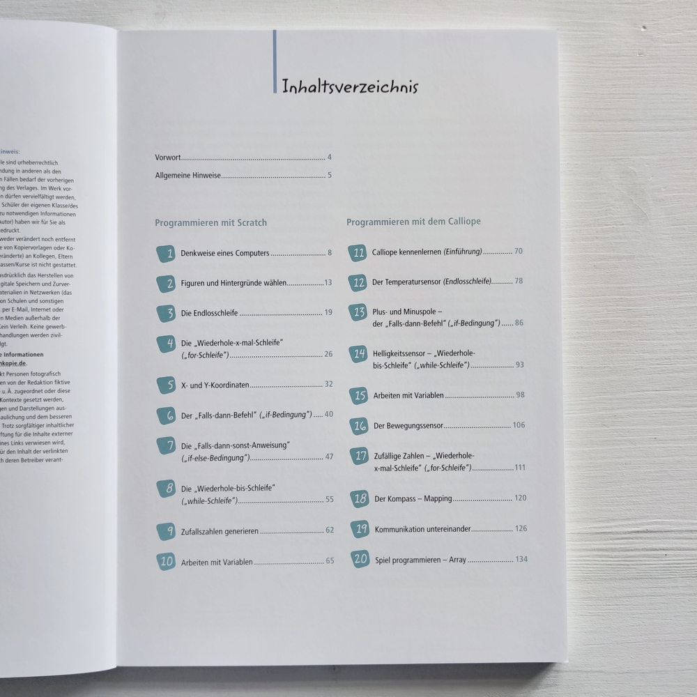 20 x Programmieren für 45 Minuten – Klasse 3/4 20 x Programmieren für 45 Minuten – Klasse 3/4