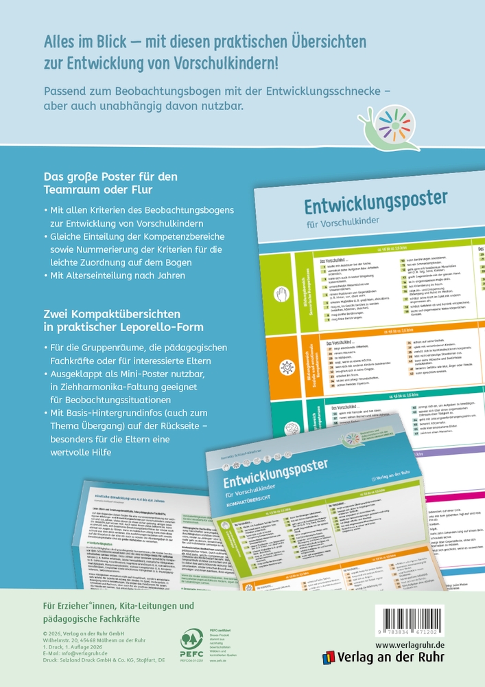 Entwicklungsposter-Set für Vorschulkinder