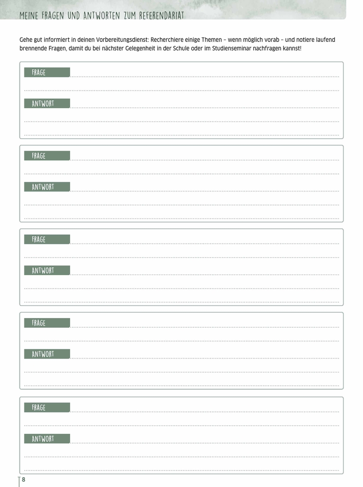 Mein Schulplaner fürs Referendariat Schuljahr 2026/2027