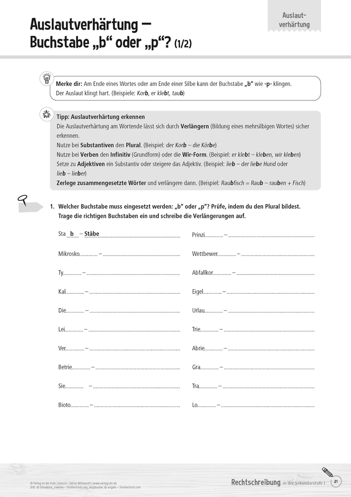 Rechtschreibung in der Sekundarstufe I