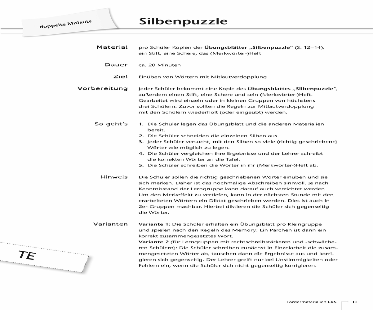 Fördermaterialien LRS