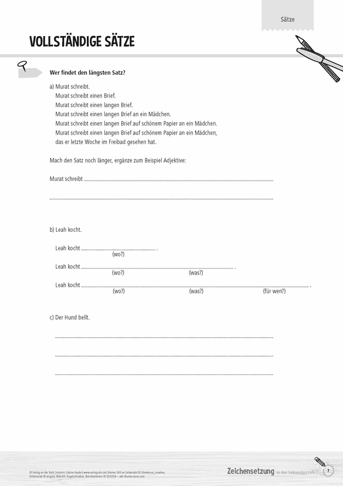 Zeichensetzung in der Sekundarstufe I