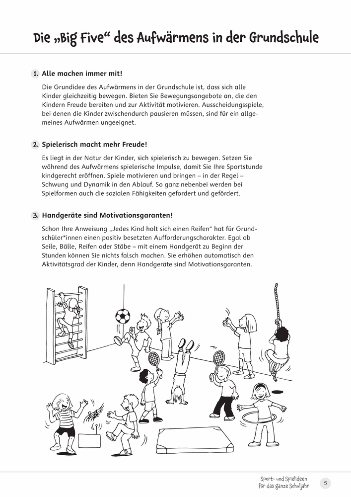 Sport- und Spielideen für das ganze Schuljahr