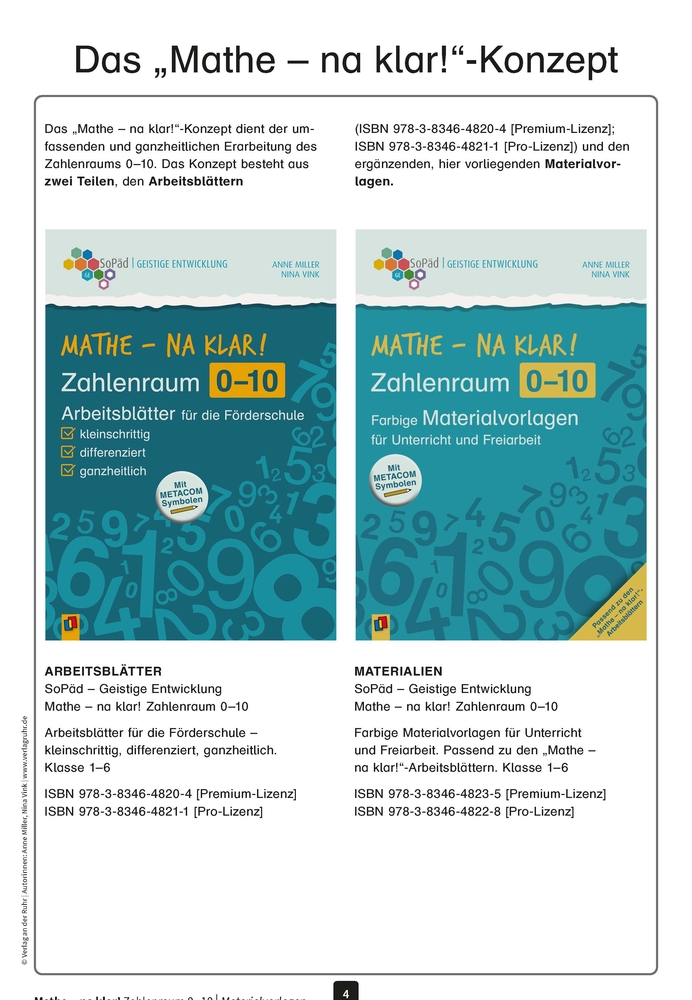Mathe - na klar! Zahlenraum 0-10