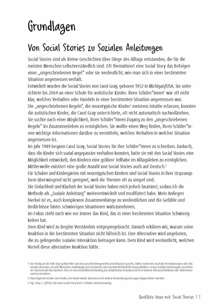 Konflikte lösen mit Social Stories