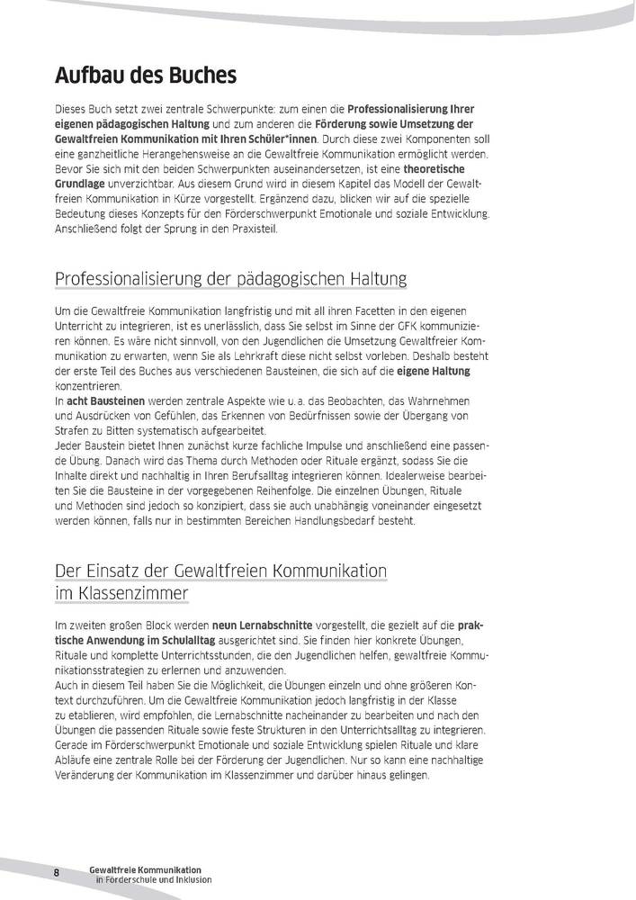 Gewaltfreie Kommunikation in Förderschule und Inklusion