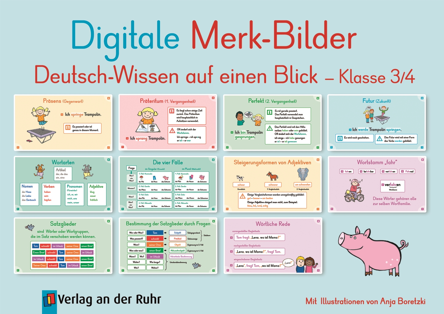 Digitale Merk-Bilder - Deutsch-Wissen auf einen Blick, Klasse 3/4 - Pro-Lizenz - Online