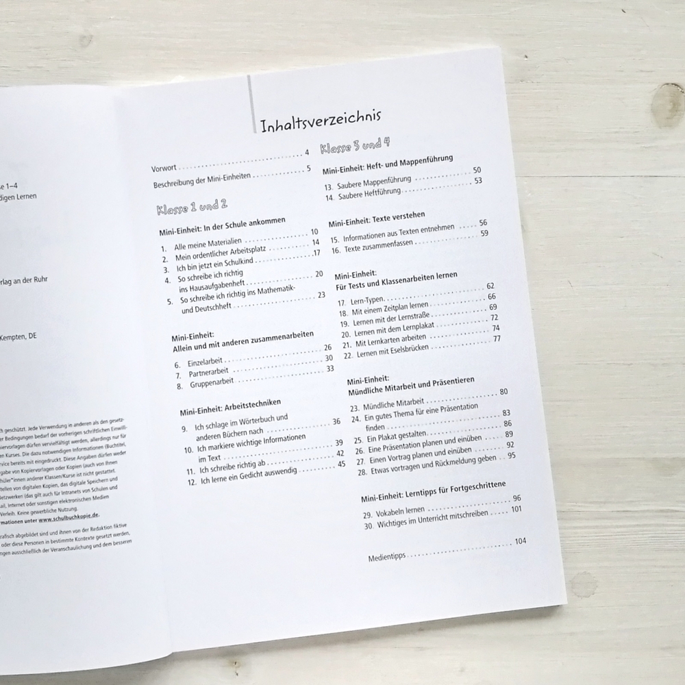 30 x Lernen lernen für 45 Minuten – Klasse 1-4