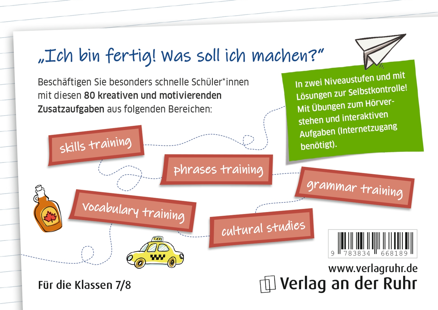 Die Englisch-Kartei für Schnelle - Klasse 7/8 Die Englisch-Kartei für Schnelle - Klasse 7/8