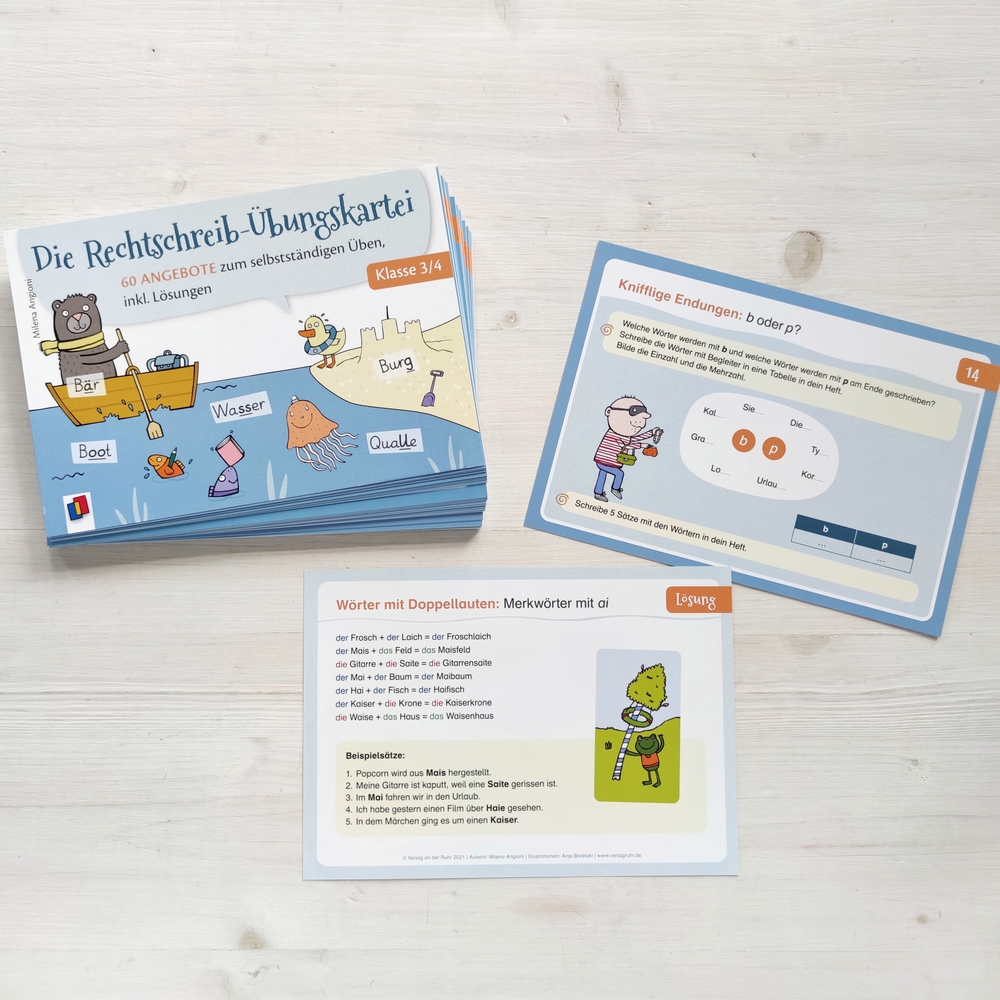 Die Rechtschreib-Übungskartei – Klasse 3/4 Die Rechtschreib-Übungskartei – Klasse 3/4