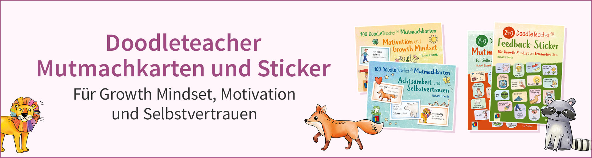 Doodleteacher Mutmachkarten und Sticker