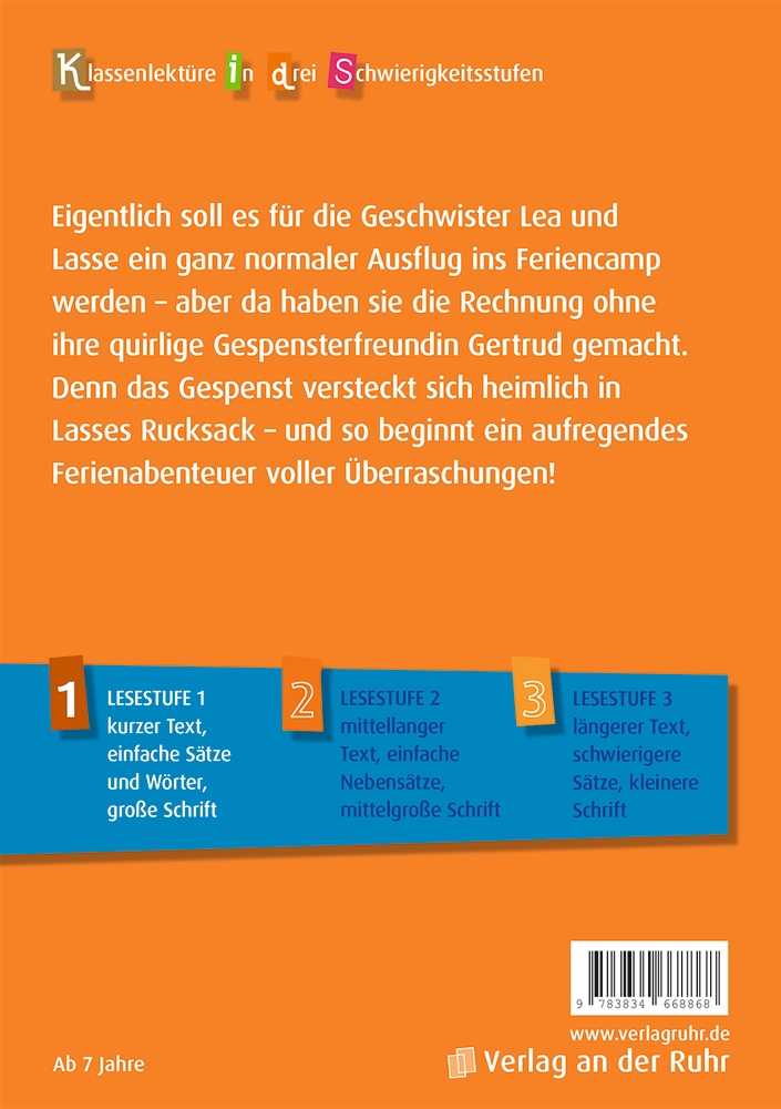 Das Gespenst im Feriencamp – Lesestufe 1