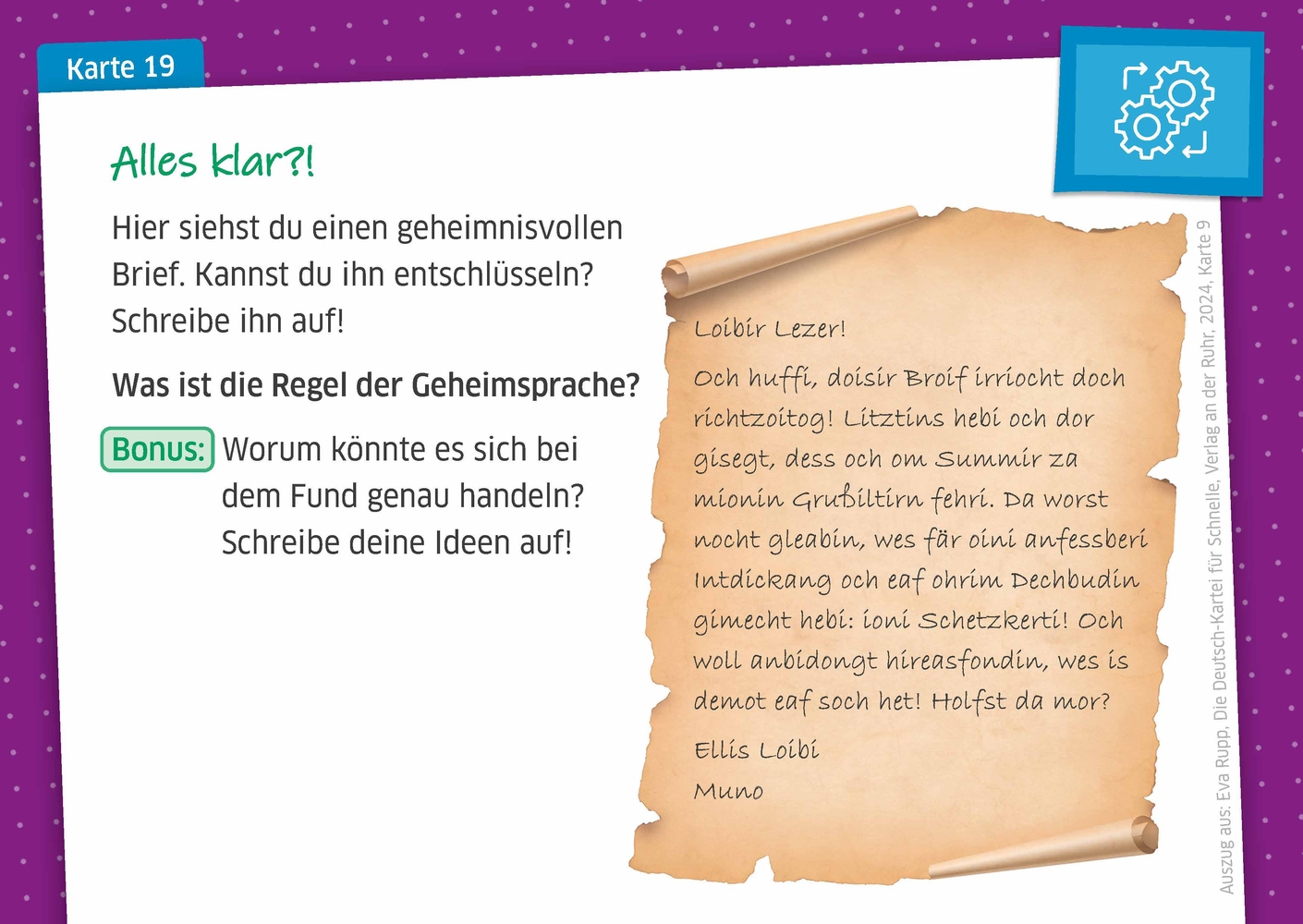 Die Kartei für Schnelle