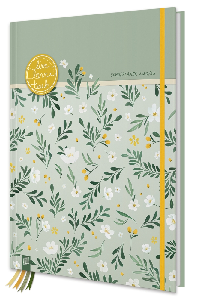 Mein Lehrerplaner A4+ – Hardcover – Lehrerkalender für das Schuljahr 2025/2026 – Sommerblüte
