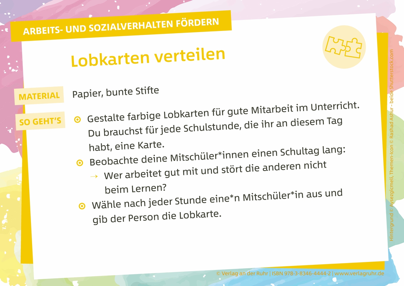 Die Positivity-Kartei für ein gutes Klassenklima