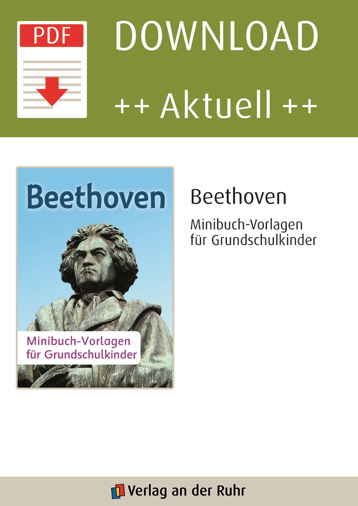 Beethoven: Minibuch-Vorlagen für Grundschulkinder - PDF-Basis-Lizenz