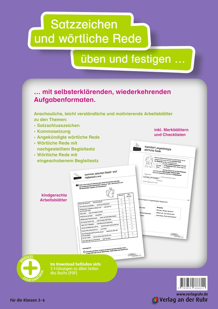 Satzzeichen und wörtliche Rede üben und festigen