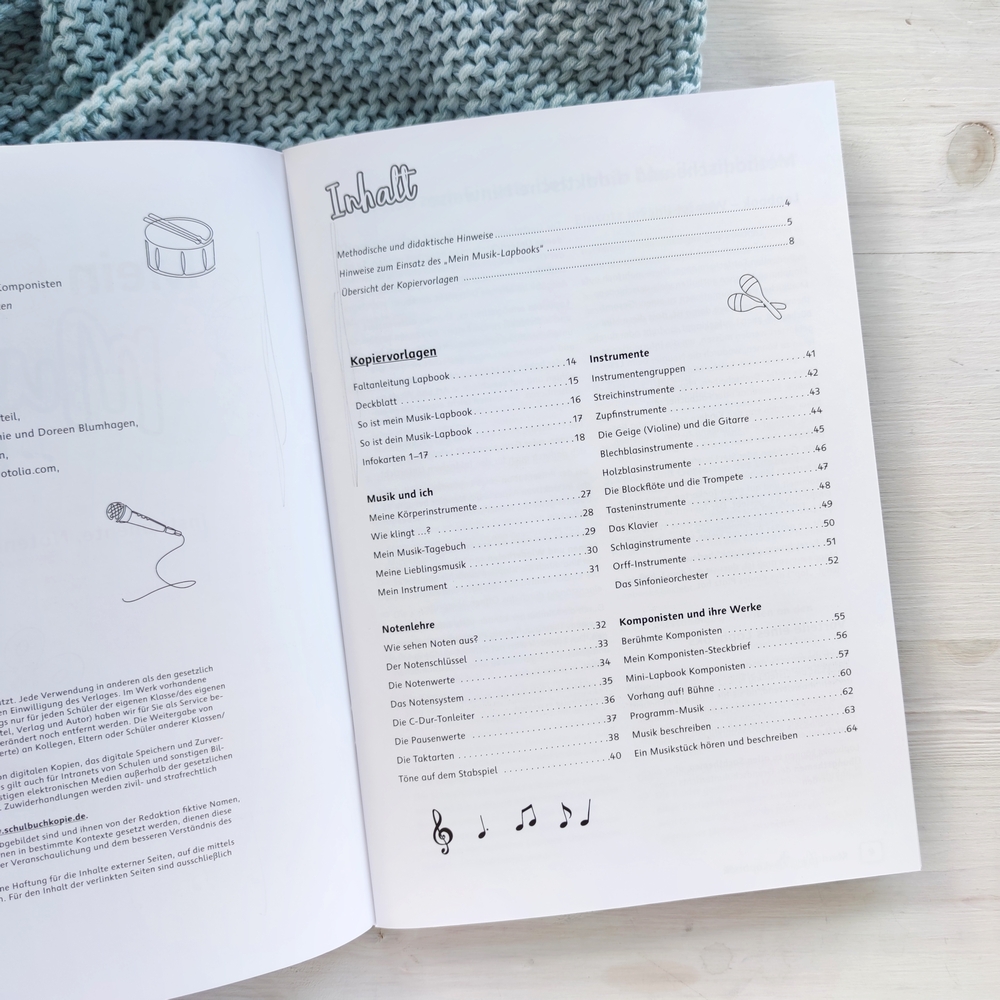 Mein Musik–Lapbook – Instrumente, Notenlehre & Komponisten Mein Musik–Lapbook – Instrumente, Notenlehre & Komponisten