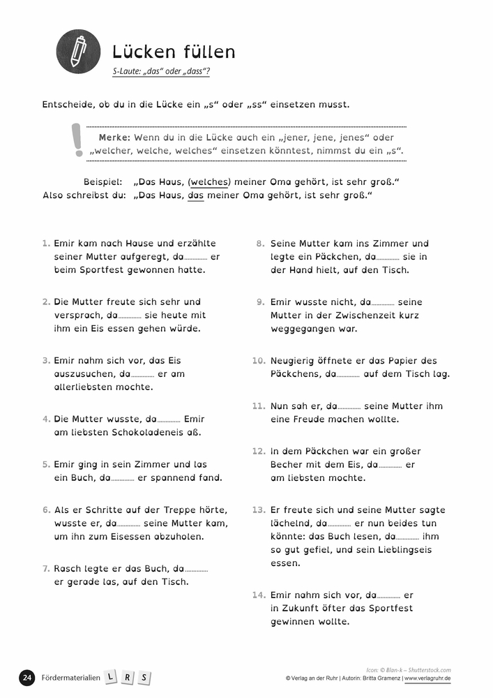 Fördermaterialien LRS