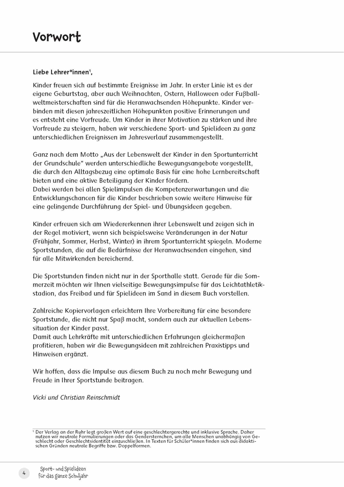 Sport- und Spielideen für das ganze Schuljahr