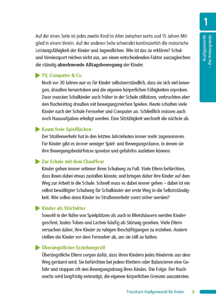 Praxisbuch Kopfgymnastik für Kinder