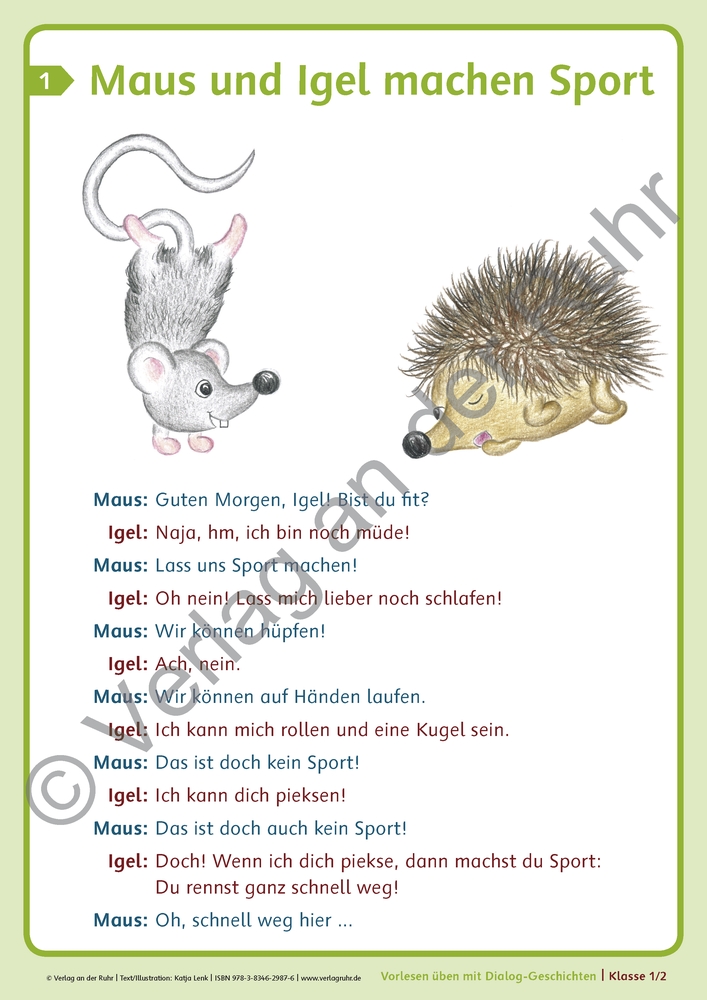 Vorlesen üben mit Dialog-Geschichten – Klasse 1/2 Vorlesen üben mit Dialog-Geschichten – Klasse 1/2