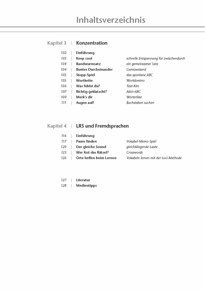 Fördermaterialien LRS