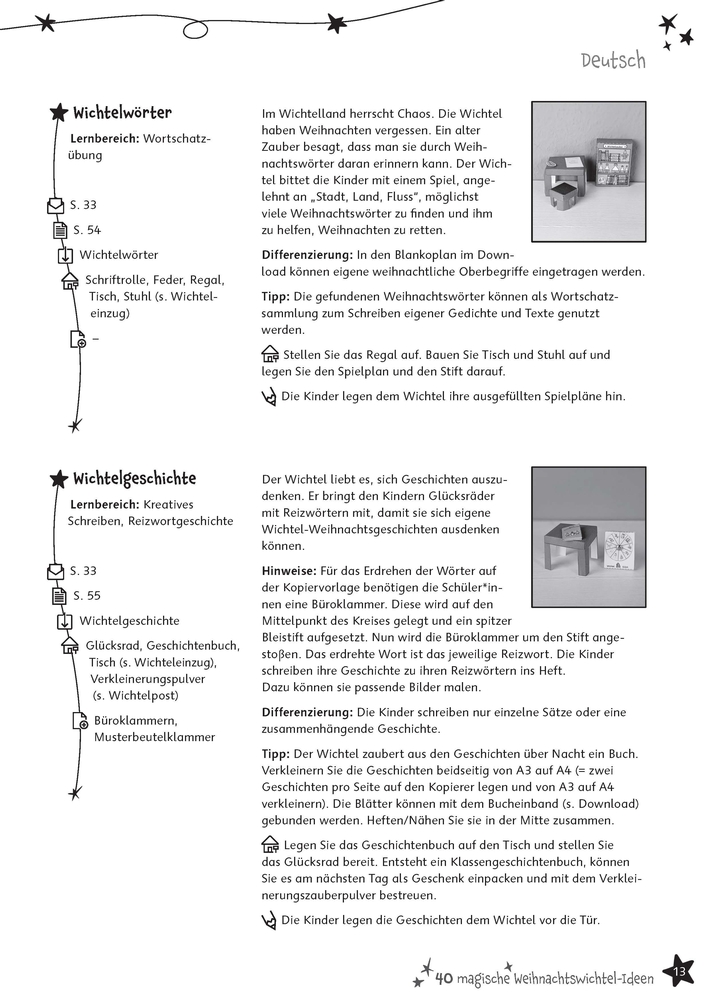 40 magische Weihnachtswichtel-Ideen, Klasse 3/4