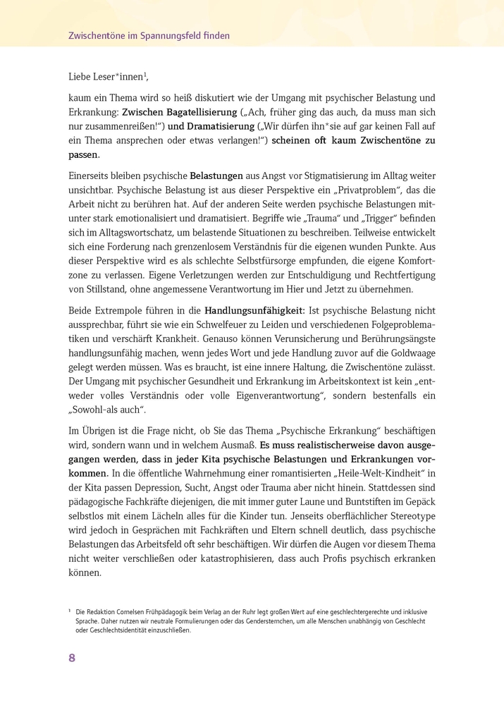 Psychische Erkrankungen im Kita-Team
