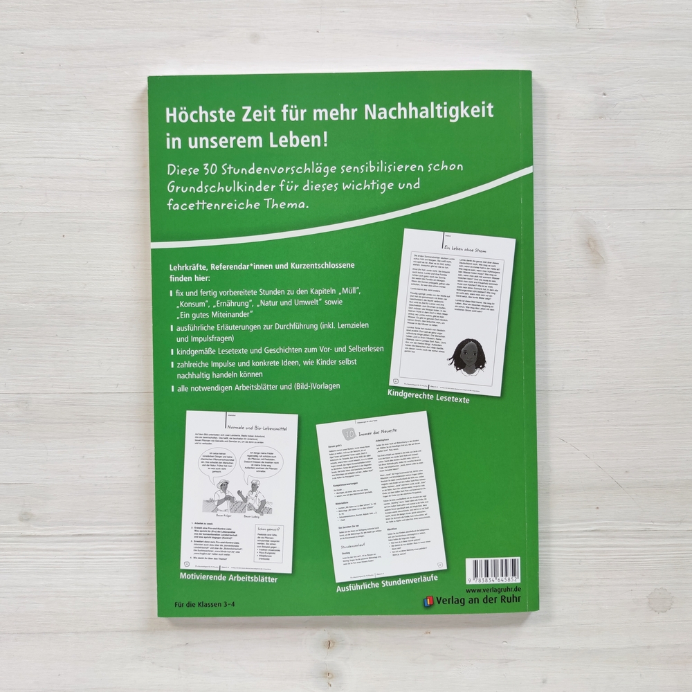 30 x Nachhaltigkeit für 45 Minuten – Klasse 3/4 30 x Nachhaltigkeit für 45 Minuten – Klasse 3/4