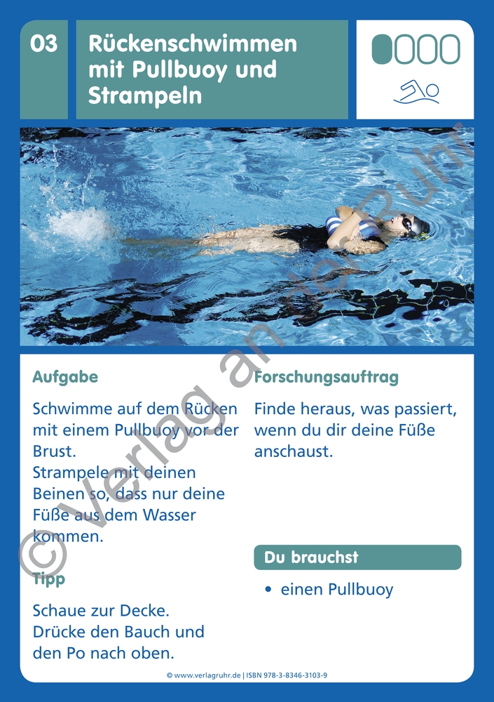 Die Freiarbeits- und Übungs-Kartei für den Schwimmunterricht