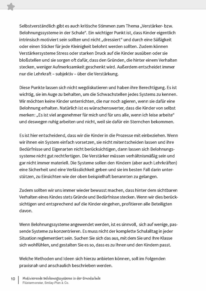 Motivierende Belohnungssysteme in der Grundschule