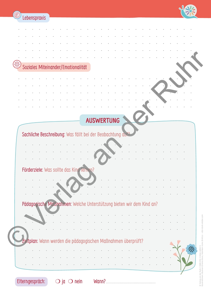 Der Beobachtungsblock für Kita-Kinder von 3–6 Jahren