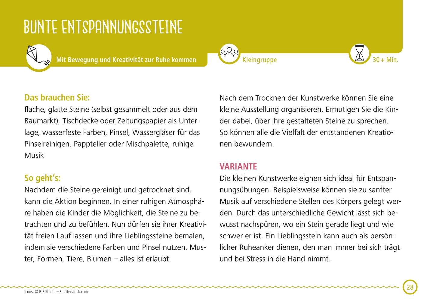 Zur Ruhe kommen in der Kita Zur Ruhe kommen in der Kita