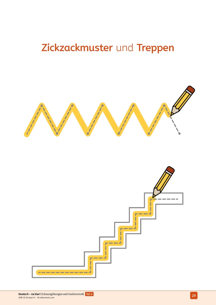 Deutsch - na klar! Schwungübungen und Grafomotorik Teil 2