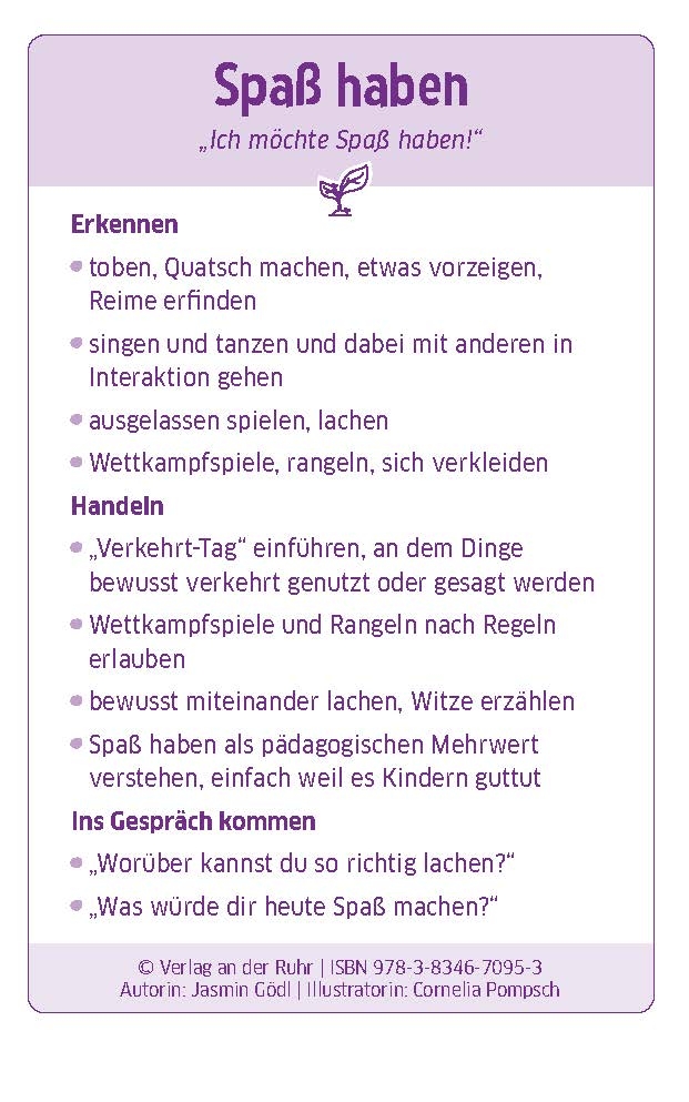 Was ich brauche – 30 Bedürfnisse von Kita-Kindern verstehen und besprechen