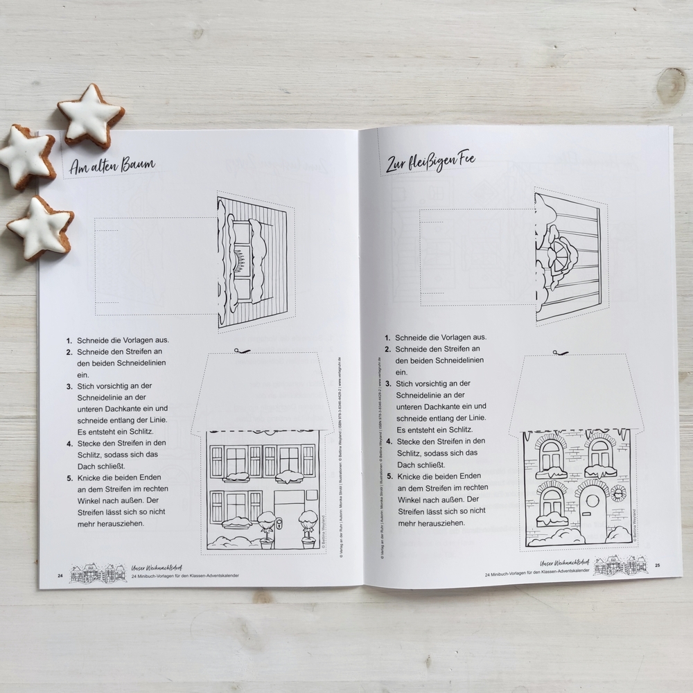 Unser Weihnachtsdorf: 24 Minibuch-Vorlagen für den Klassen-Adventskalender Unser Weihnachtsdorf: 24 Minibuch-Vorlagen für den Klassen-Adventskalender