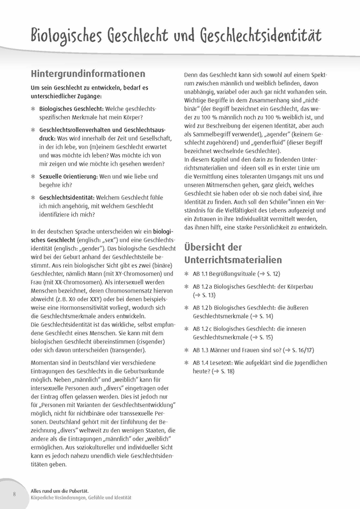 Alles rund um die Pubertät. Körperliche Veränderungen, Gefühle und Identität