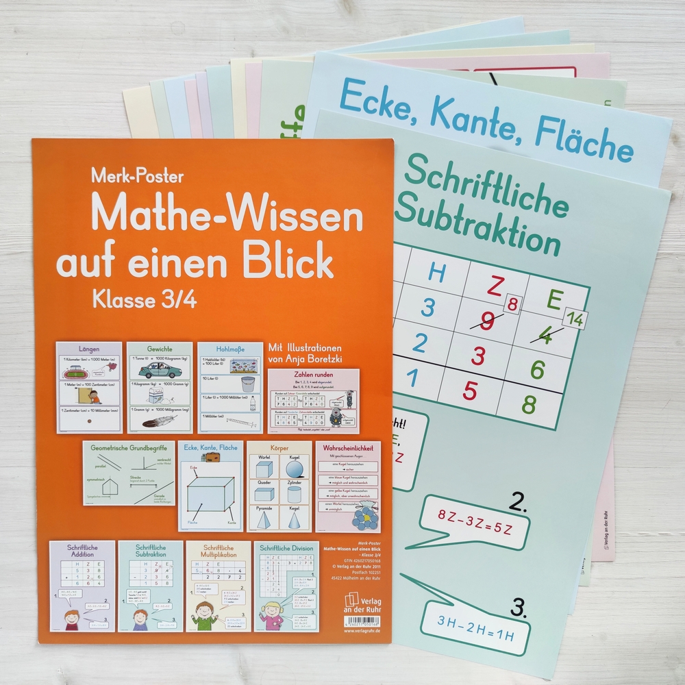 Mathe-Wissen auf einen Blick – Klasse 3/4