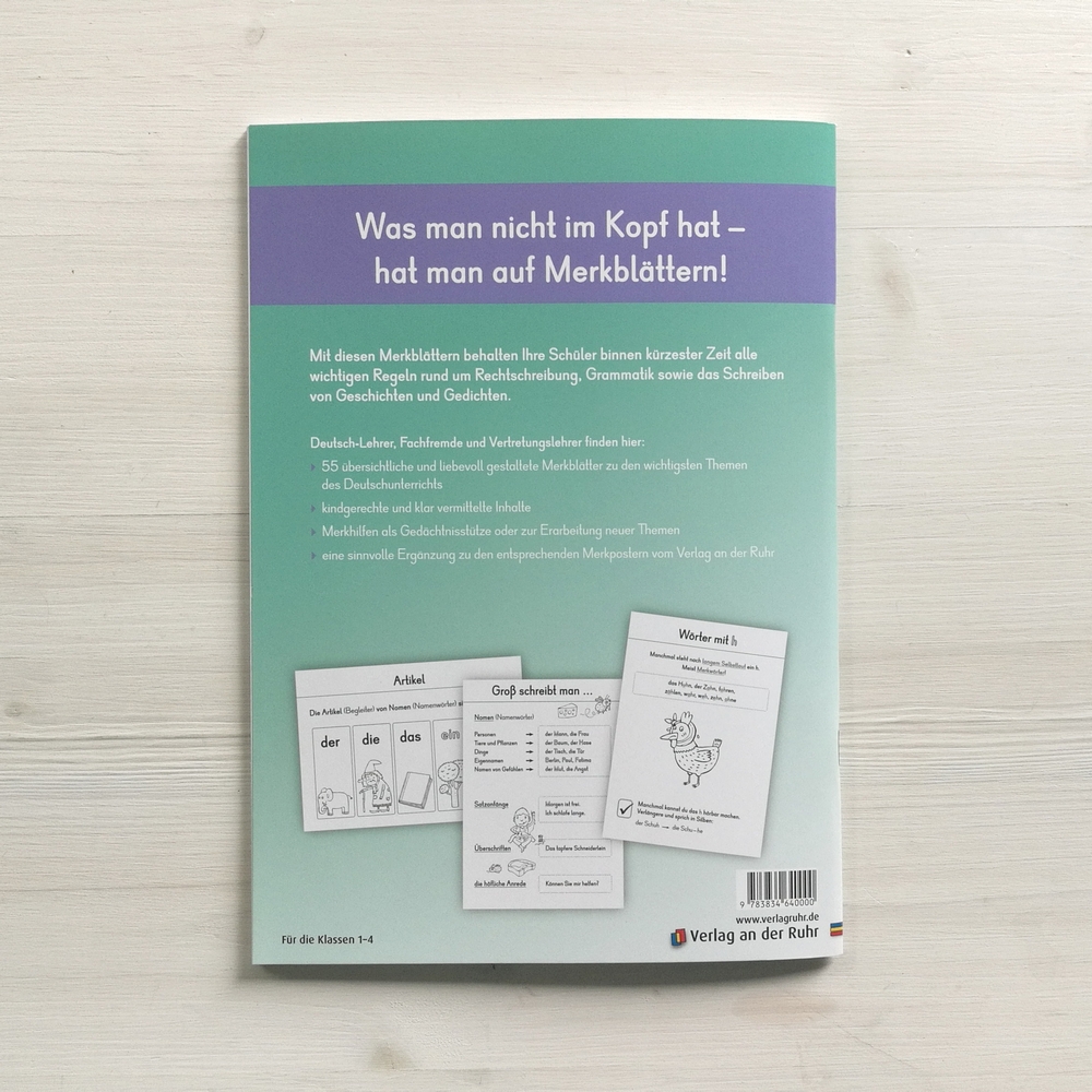 55 A4-Merkblätter Deutsch-Wissen auf einen Blick – Klasse 1 bis 4 55 A4-Merkblätter Deutsch-Wissen auf einen Blick – Klasse 1 bis 4