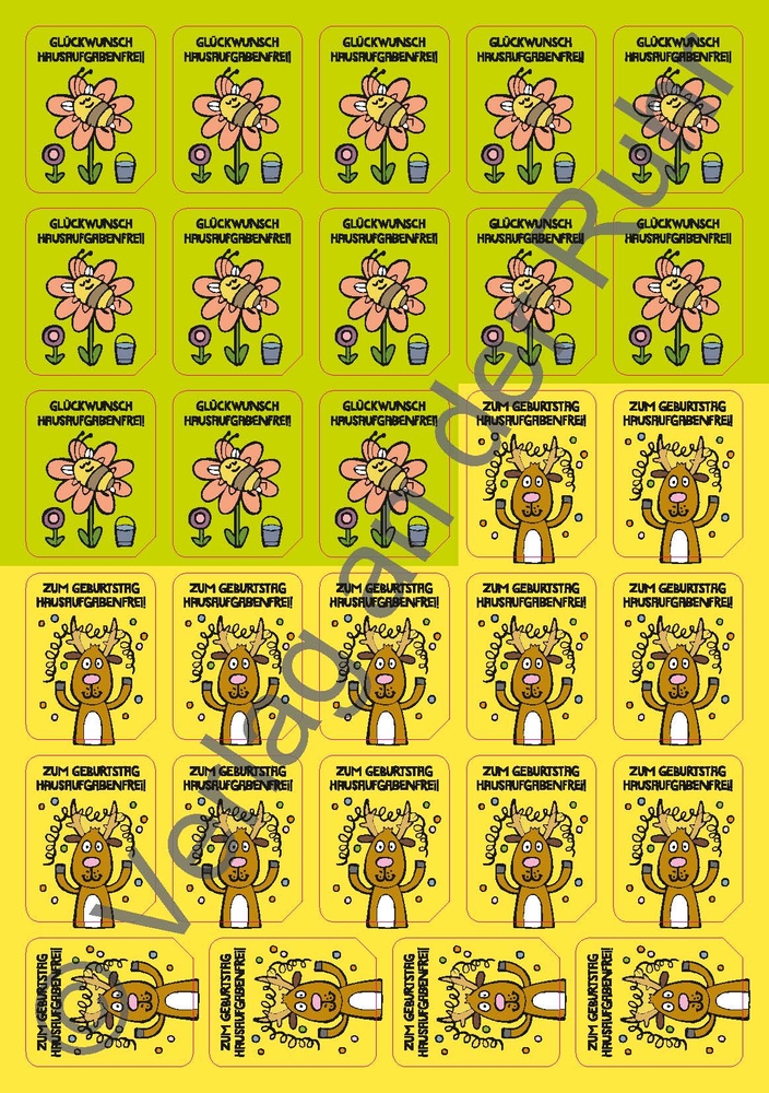 240 „Hausaufgabenfrei" Aufkleber 240 „Hausaufgabenfrei" Aufkleber