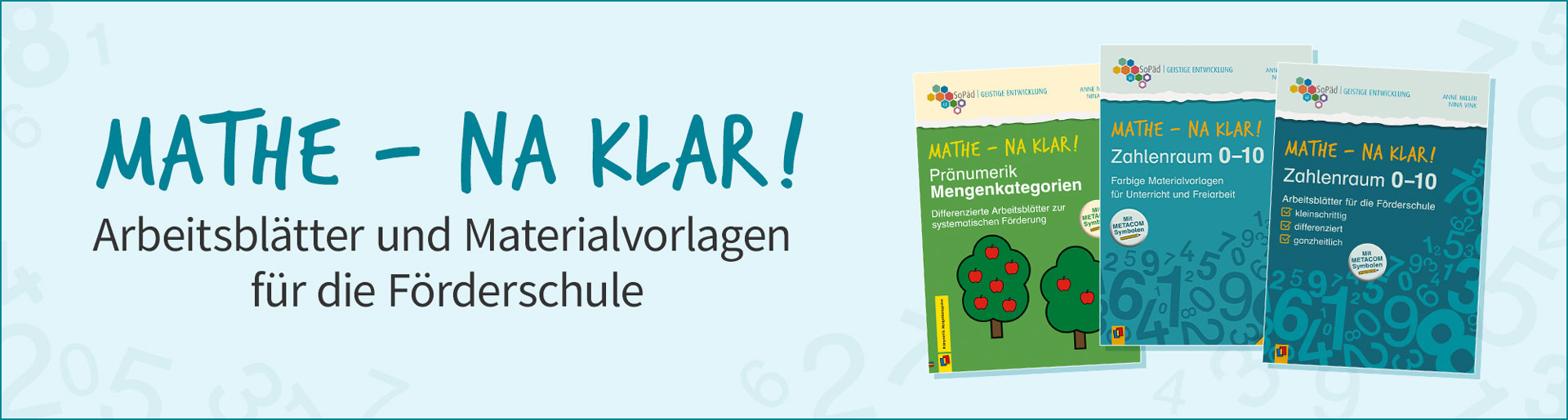 Mathe – na klar! Arbeitsblätter und Materialvorlagen für die Förderschule.