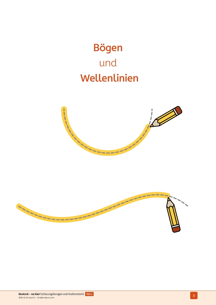 Deutsch - na klar! Schwungübungen und Grafomotorik Teil 1