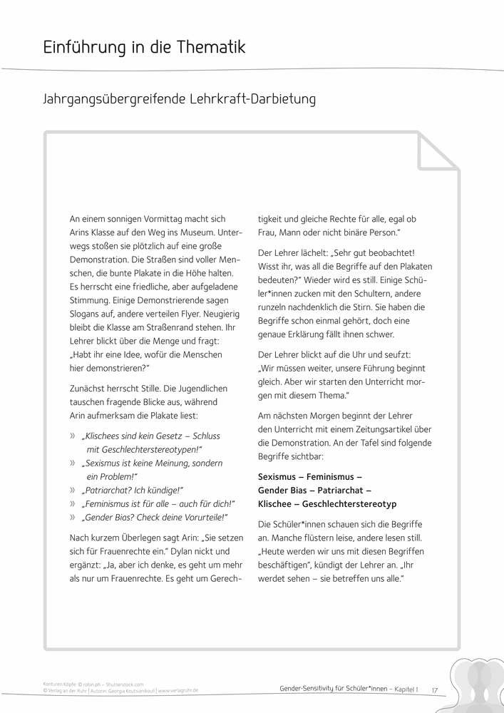 Gender-Sensitivity für Schüler*innen