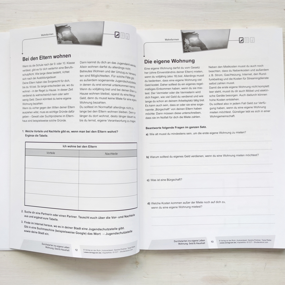 Durchstarten ins eigene Leben - Wohnung, Geld und Haushalt Durchstarten ins eigene Leben - Wohnung, Geld und Haushalt