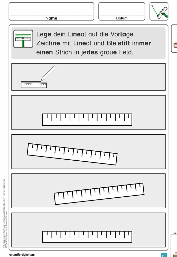 Grundfertigkeiten: Kleben, Schneiden, Anspitzen, Verbinden