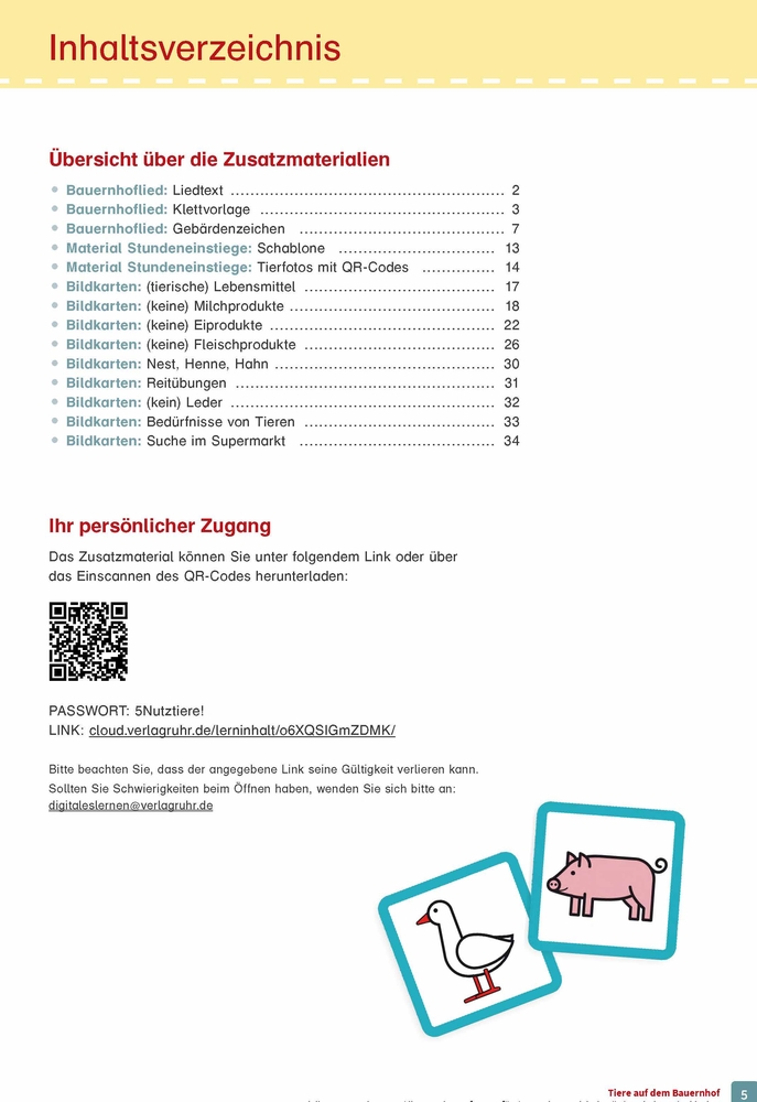 Tiere auf dem Bauernhof